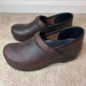 Dansko Brown Leather Clogs
